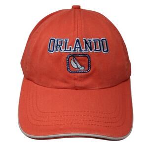 Orlando Slideback Baseball Cap Orange One Size Adjustable Embroidered Perrin